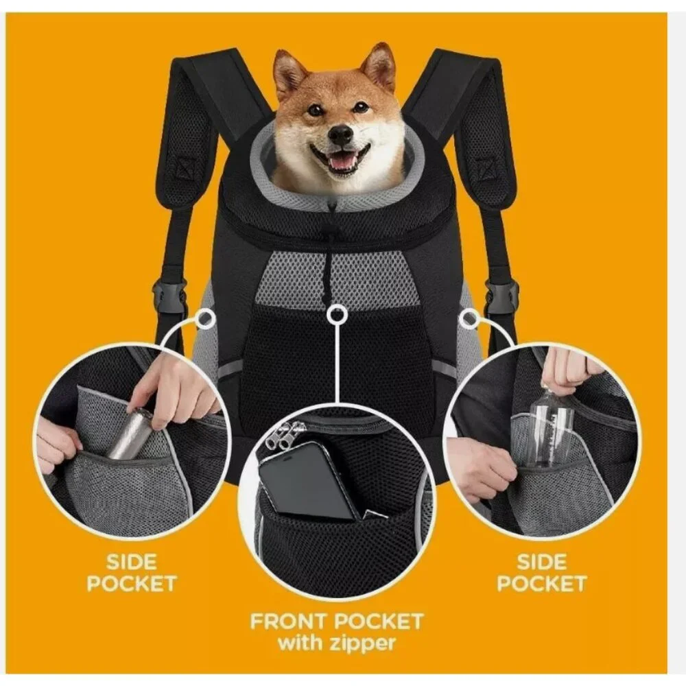 WUFFIE pet Carrier Backpack for Small Medium Large Dogs, Adjustable Breathable